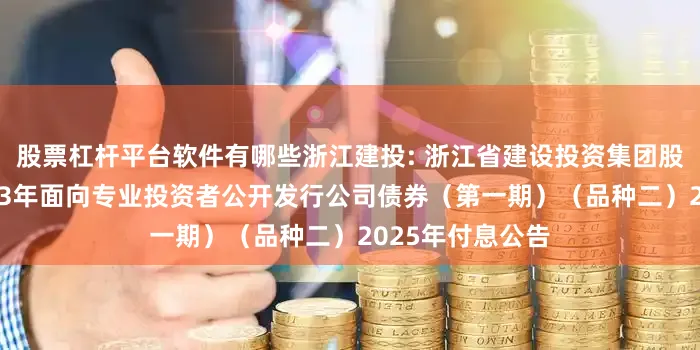 股票杠杆平台软件有哪些浙江建投: 浙江省建设投资集团股份有限公司2023年面向专业投资者公开发行公司债券（第一期）（品种二）2025年付息公告